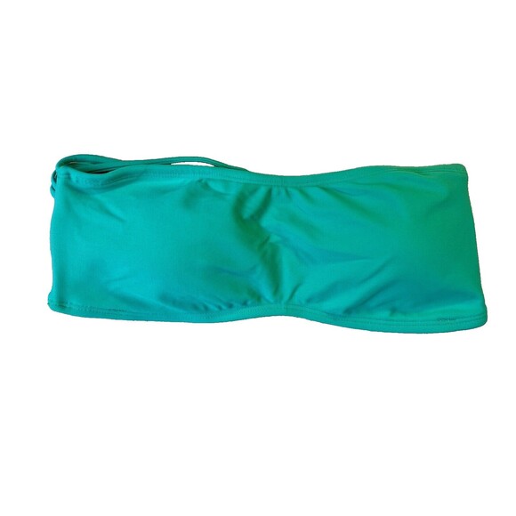 Forever 21 Women’s Sea Green Strappy Bandeau Bikini Swim Top Size Small EUC - Picture 2 of 4